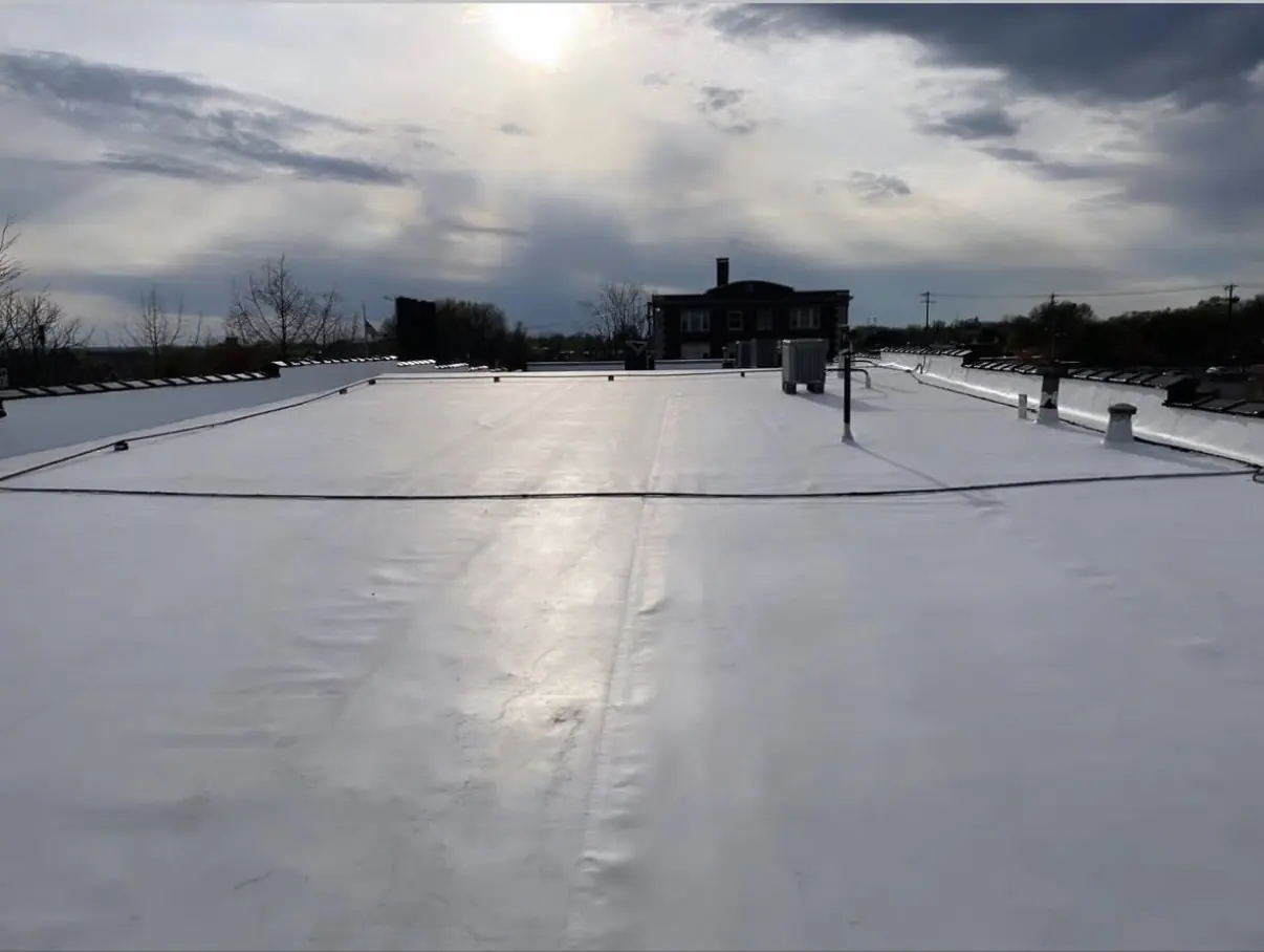 Finished commercial TPO roof